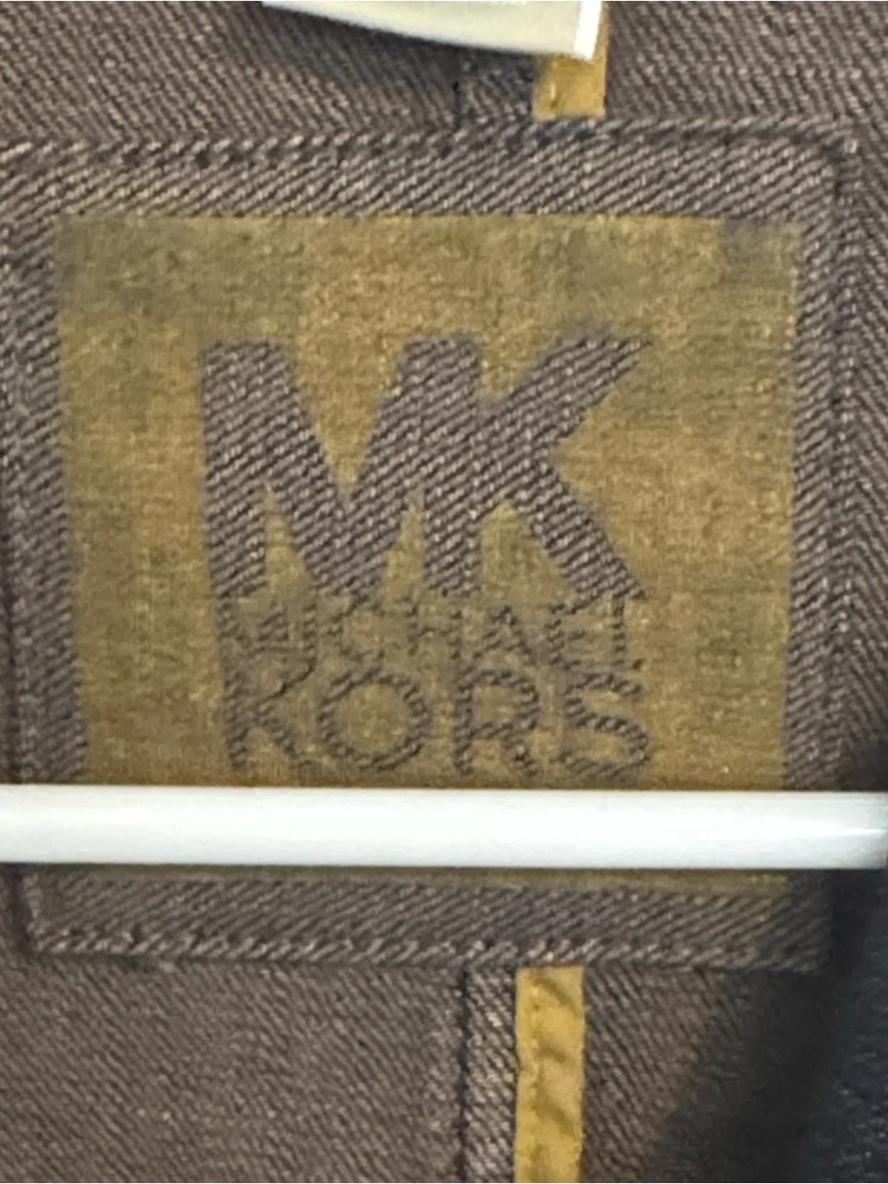 Michael Kors Black Denim Blazer with Gold Stitching